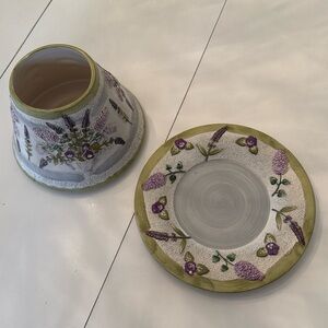 Yankee Candle Shade Topper and Dish Fresh Lavender